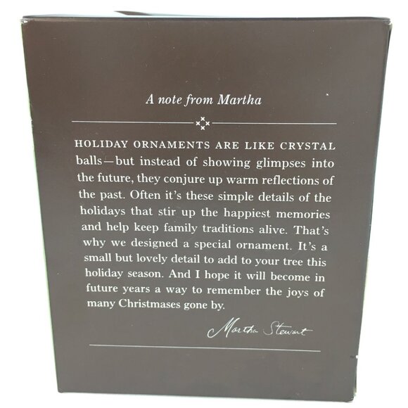 Martha Stewart Everyday Christmas Favorites Collector Ornament Green Floral 2002 - Picture 5 of 16